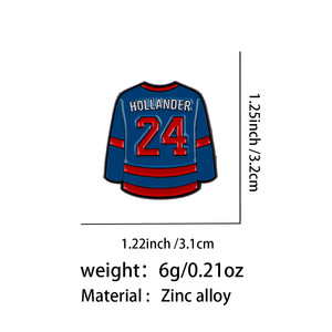 Broches de sport en émail pour maillot de hockey sur glace du Canada, avec les numéros de joueurs Rozanov <span class=keywords><strong>81</strong></span> et Hollander 24, pour les fans et les sacs à dos - Product Image 5