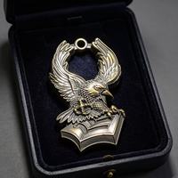 Badge métallique 3D Aigle Ancre Bronze Antique, objet de collection pour la numismatique et l'art