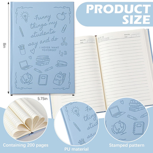 Cuaderno A5 con Cubierta de Cuero PU y Logotipo Grabado, Páginas Rayadas Ecológicas, Cuadernos para Oficina/Escuela, Diario para Estudiantes - Product Image 2