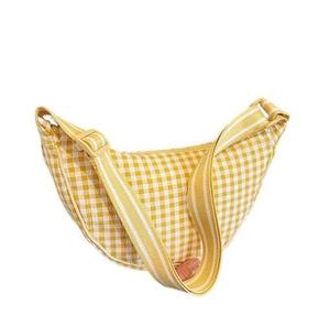 Bolso Bandolera de Media Luna a la Moda para Mujer, con Logotipo Personalizado, Rayas de Nailon y Cierre de Cremallera - Product Image 3