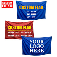 Drapeau personnalisé en gros 100% polyester 3x5 pieds, drapeau rouge blanc vert pour activités de plein air, drapeau personnalisé 3 X 5