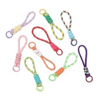 TOLKA Huayang – Cordon de téléphone portable noué, tissé à la main, assorti aux couleurs, court, créatif, avec porte-clés détachable anti-perte