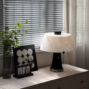 Designer Wabi Sabi Natural Marble Table Lamp Led Light Source E27 Bulb Base Switch Control For Living Room Bedroom Study - Product Image 2