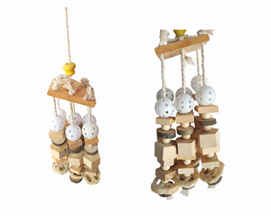 Gros blocs en bois naturel jouet à mâcher pour aras perroquets matériau en sisal pour cages à oiseaux - Product Image 6