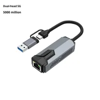 Adaptador Ethernet USB C Gigabit Externo de 5Gbps y 2.5Gbps, Triple Velocidad, para Laptop, Internet Estable de Alta Velocidad, Juegos, Streaming, Edición de Video