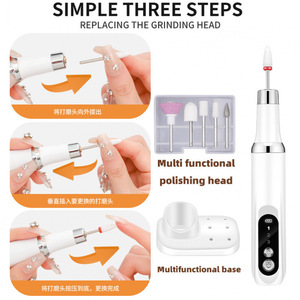 35000 RPM Cordless Electric Nail <b>Drill</b> Pen <b>Mini</b> Rechargeable Powerful Portable Manicure File Polisher Convenient Nail Tool - Product Image 4