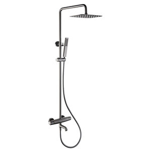 Ensemble de <span class=keywords><strong>douche</strong></span> de salle de bain carré système robinet mitigeur ensembles cuivre mural acier inoxydable robinet de <span class=keywords><strong>douche</strong></span> coulissant - Product Image 2
