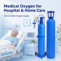 Bouteille d'oxygène médicale 2L 4L 7L 10L 15L en acier sans soudure 15MPa haute pression portable pour clinique