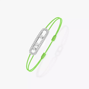Bracelet Messikars en acier inoxydable réglable avec zircon dynamique plaqué or et breloque colorée porte-bonheur pour femme - Product Image 5