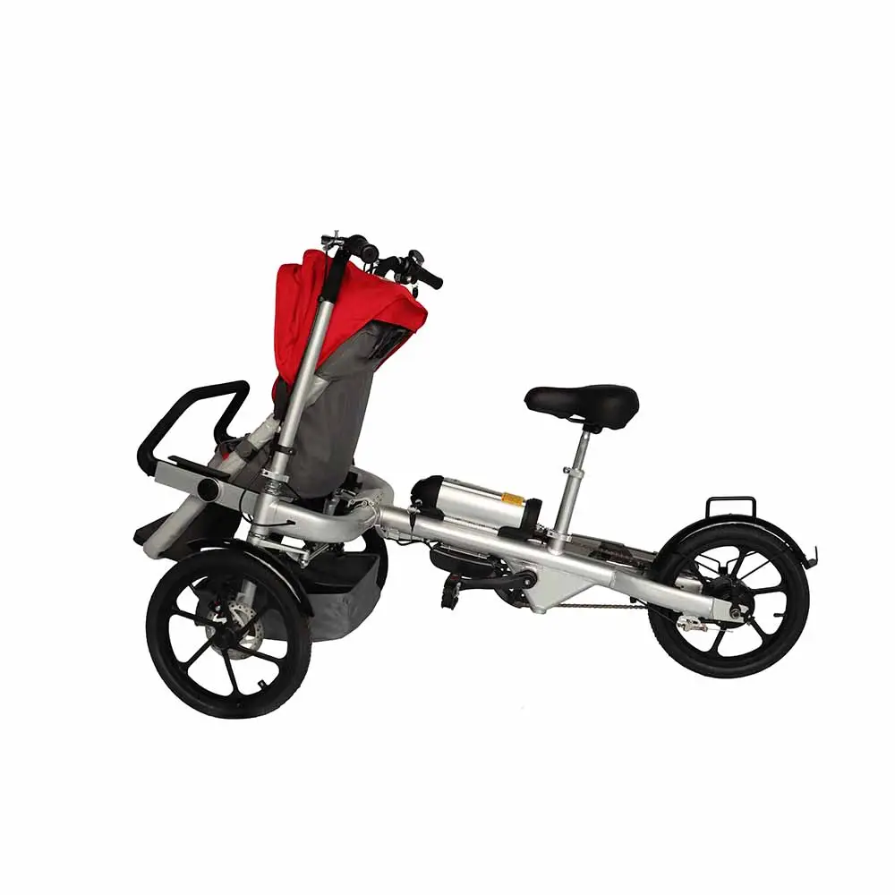 De Nieuwe Familie Elektrische Kinderwagen Kinderwagen Kan Worden Gevouwen Moeder En Kind Batterij Auto Met Baby Trolley Dubbel Gebruik