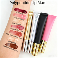 Baume à lèvres brillant de haute qualité 15 ml avec applicateur métallique, hydratant, effet gloss, beurre à lèvres teinté, tube souple, saveur fruitée, huile à lèvres
