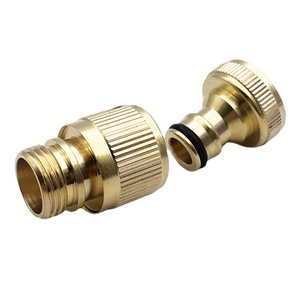 Conector de agua para jardín de latón G1 2 con rosca de conexión rápida para herramientas de riego con manguera - Product Image 5