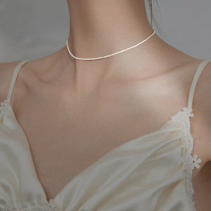 <span class=keywords><strong>Collana</strong></span> <span class=keywords><strong>Girocollo</strong></span> Popolare da Donna in <span class=keywords><strong>Argento</strong></span> Sterling 925 con Catena Scintillante per Clavicola Gioielli 2022 - Product Image 1