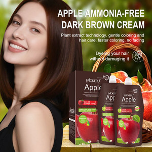 MOKERU Crema Colorante per Capelli Premium Red Apple, Senza Ammoniaca ad Azione Rapida, Nero/Marrone, 500ml X 2, Vendita all'Ingrosso - Product Image 4