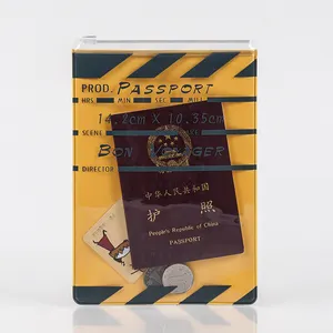 Portefeuille de voyage en PVC transparent, design personnalisé, porte-passeport, couverture pour passeport, nouveau, 2020