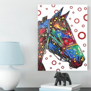 Dipinto Diamantato 5D a Forma Speciale con Cavallo Colorato, Stampa Fai-da-Te, 30x40cm, Foto Personalizzata <span class=keywords><strong>per</strong></span> <span class=keywords><strong>Soggiorno</strong></span> - Product Image 3