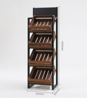 Neodream Heavy Duty Enkelzijdige Winkeldisplay Metalen Houten Fruitdisplayrek/Fruitstandaard