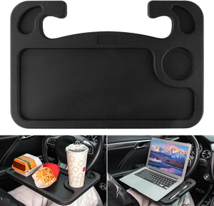 Plateau de volant de voiture multifonction 2 en 1, pliable et portable, table à nourriture pour voiture, support universel pour l'intérieur de la voiture, pour les voyages - Product Image 2