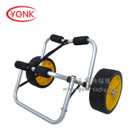 YONK Chariot de plage personnalisable Chariot de kayak Roue en mousse PU de 10 pouces Nouveau design U-Boat Tube OEM Support Roll Container Couleur bleue