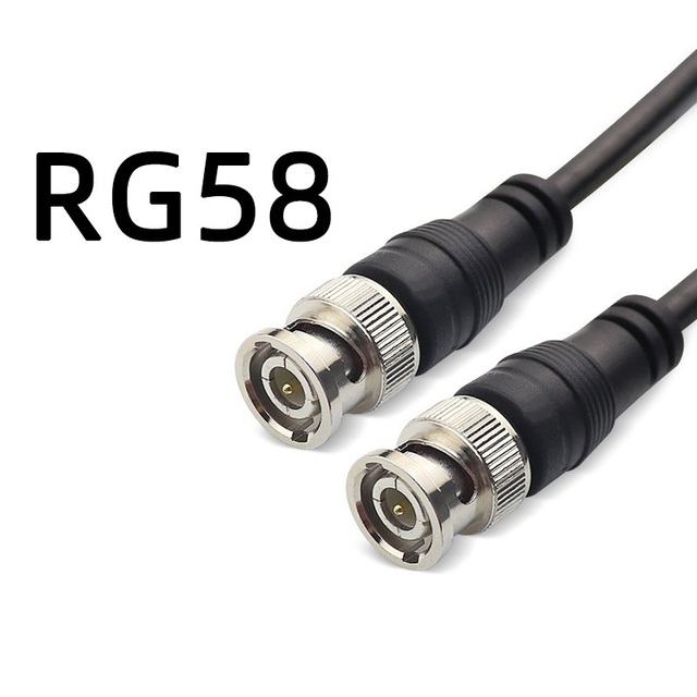RG58 50 Ohm Male to Male Coax Cables for Antennas, RF Radios, Modems, Oscilloscopes, Spectrum