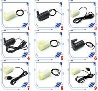 Mini pompe à eau submersible horizontale DC 3V, pompe à eau de fontaine DC3W, mini pompe verticale/horizontale disponible en 4.5V, 5V, 6V