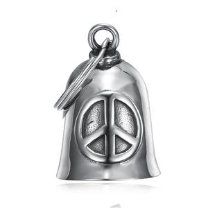 Campanas de la Paz, Campanas de la Suerte, Campana de Metal con Logotipo Personalizado, Campana de Motocicleta con Signo de la Paz, Llavero - Product Image 3