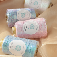 Shiny Shiny Core-Spun Yarn, Hand-Woven Yarn Suitable for Knitting Bags, Storage Bo