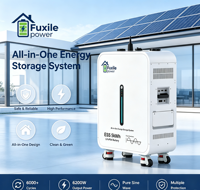 Système de stockage d'énergie AC tout-en-un 5 kWh avec batterie LiFePO4, onduleur solaire 6200 W intégré avec MPPT, onde sinusoïdale pure, empilable pour la maison