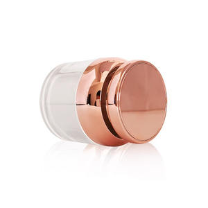 Flacons pompe sans air en or rose de luxe 15g 30g 50g Pots de crème pour le visage jour et nuit Emballages de soins de la peau Contenants à utiliser pour la lotion - Product Image 3