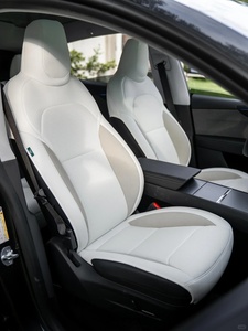2025 <strong>Tesla</strong> <strong>Model</strong> Y Custom Leather Car Seat Covers Full Set Original <strong>Size</strong> Waterproof Cushions Manufacturer Price - Product Image 2