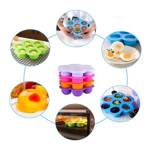 Plateau à œufs en silicone, 7 dosettes, pour stockage des aliments pour bébés, plateau de congélation, moules à gâteaux avec chiffres, 1 pièce - Product Image 5