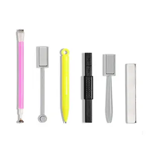 Tùy Chỉnh 8 Phong Cách Nail Bút Nam Châm Gậy Mạnh Cat Eye Gel Polish Nail Art Magnet Tool Set Với Đúp Head Flower Thiết Kế