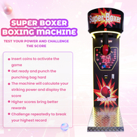 Machine de boxe électronique à monnayeur pour jeu d'arcade de frappe, modèle ultime de puissance de coup, pour divertissement de rue
