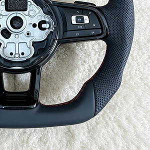 Volante de Cuero Personalizado para Automóvil <span class=keywords><strong>Volkswagen</strong></span> VW GTI Golf 6 7 7R 6R 5R MK6 MK7 MK7.5 GTI GTD <span class=keywords><strong>GTE</strong></span> <span class=keywords><strong>Passat</strong></span> Polo - Product Image 3