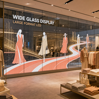 Pantalla LED Transparente de Gran Formato para Escaparates de Tiendas de Moda, Proyectos de Exhibición en Vidrio y Paredes