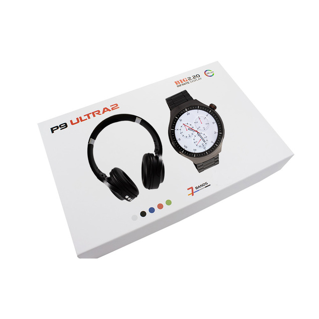2026 P9 Smartwatch Set with IP67 Waterproof Activity Tracker and Calendar Function Connects to Headset Smart Watch for Men