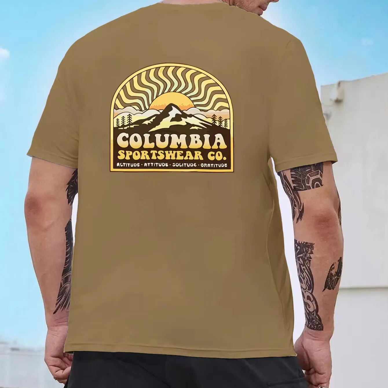 T-shirt Custom microfiber color sweatshirt suitable for men's running T-shirt