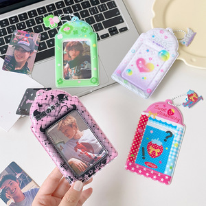 Tempat Kartu Berlubang Bentuk Hati Kartun Gadis Manis Baru, Tempat Kartu Pajangan Photocard Idol, Tempat Kartu Paket Perjalanan - Product Image 5