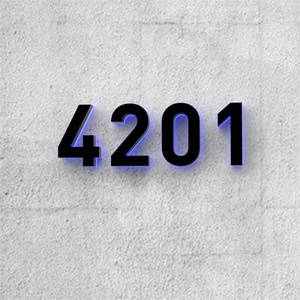 Custom Stainless Steel Metal Outdoor Lighted House Number 3D Door Sign Plate <b>Illuminated</b> Signs House Numbers With Light - Product Image 2