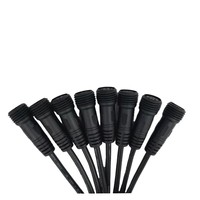 Câble d'alimentation LED de type Y, personnalisé, 5A, en cuivre, avec boîtier en nylon, étanche IP68, connecteur parallèle femelle-mâle en plastique, 300V