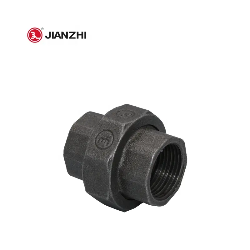 Jianzhi Easy and fast installation malleable iron coupling pipe fittings for gas supply system Elbow Nipple Tee union