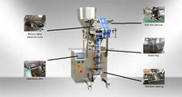 Machine à emballer verticale, Sachets de café en poudre, Machine à emballer le thé multifonctionnelle, bande 50g dans un sac 180-380mm Max.320mm 450