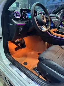 360 °   Tapis de sol <span class=keywords><strong>orange</strong></span> tout-en-un pour Mercedes Classe C/E/S et GLC, tapis de voiture sur mesure - Product Image 2