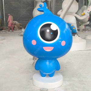 Escultura de Fibra de Vidrio con Diseño de Dibujos Animados, Decoración Pintada para Entrada de Edificio, Mascota para Exteriores - Product Image 4
