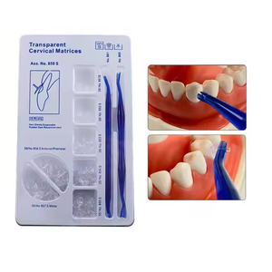 Matrices cervicales dentales transparentes preformadas de celuloide, sistema de clase V, para margen gingival cervical, tipo pieza de mano - Product Image 1