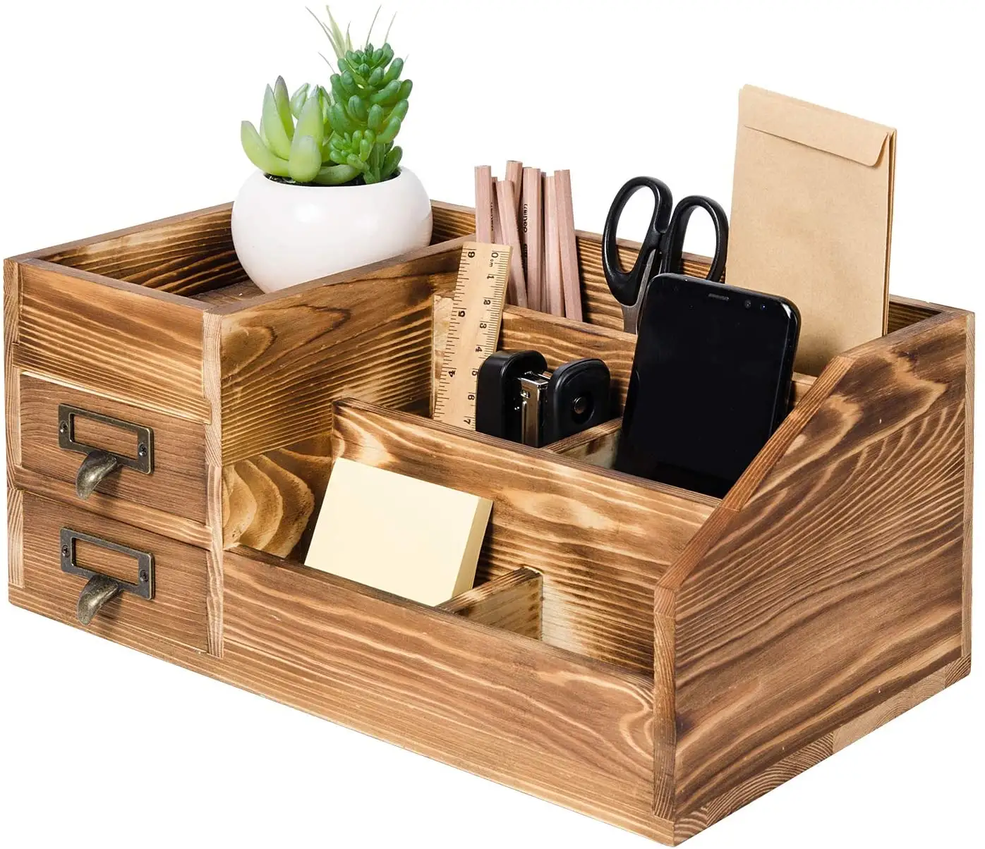 Armario de madera hecho a mano para el hogar y la Oficina, gabinete de almacenamiento de madera natural para escritorio