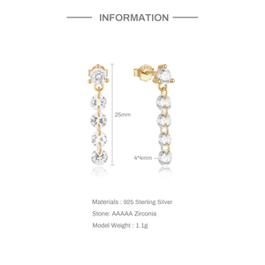 CANNER 2023 Boucles d'oreilles en or 18 carats avec griffes de diamant, ensembles de boucles d'oreilles créoles à longue chaîne, boucles d'oreilles à maillons avec pierres précieuses brutes, boucles d'oreilles clous cubains à pampilles en zircon cubique - Product Image 2
