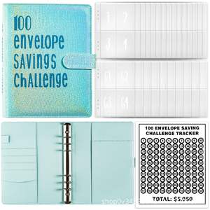 สมุดโน้ตปกหนังแบบแข็ง ลดราคาพิเศษ พร้อมชุดสมุดบันทึกแบบถอดได้ 100 วัน ท้าทาย<span class=keywords><strong>การ</strong></span>ออมเงิน - Product Image 5