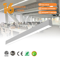 Lumière linéaire LED anti-éblouissement en aluminium blanc pour garage, IP44