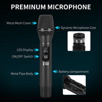 XTUGA MT8 Microphone Émetteur Portable Sans Fil de Haute Qualité à 8 Canaux pour Culte, Scène et Conférence